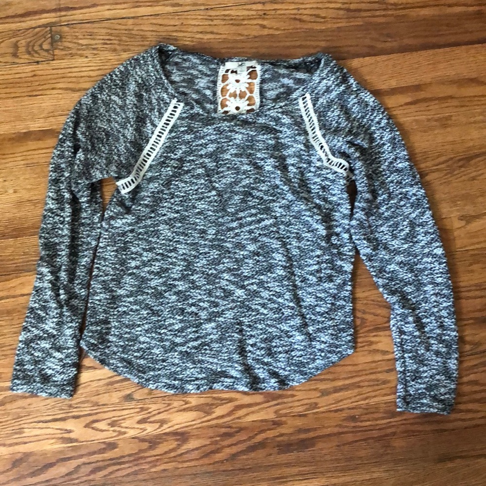 Lace detail sweater